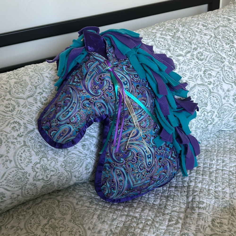 Prize Ponies Decorative Paisley Pillow